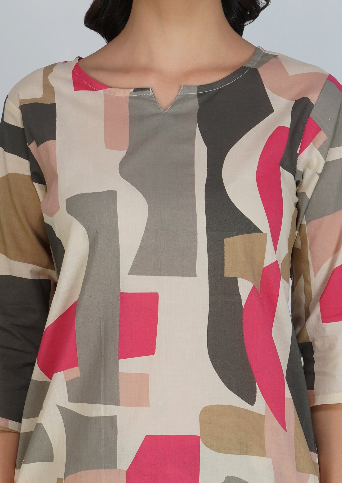 Lifestyle Pink Abstract Cotton Loungewear