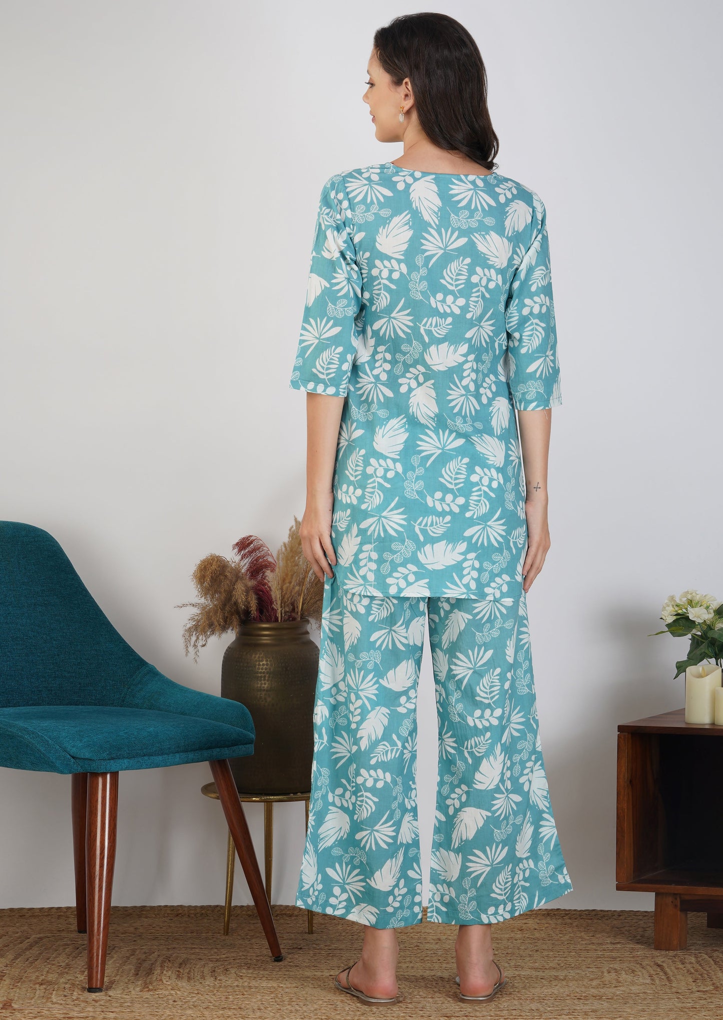 Baby Blue Charm Cotton Loungewear