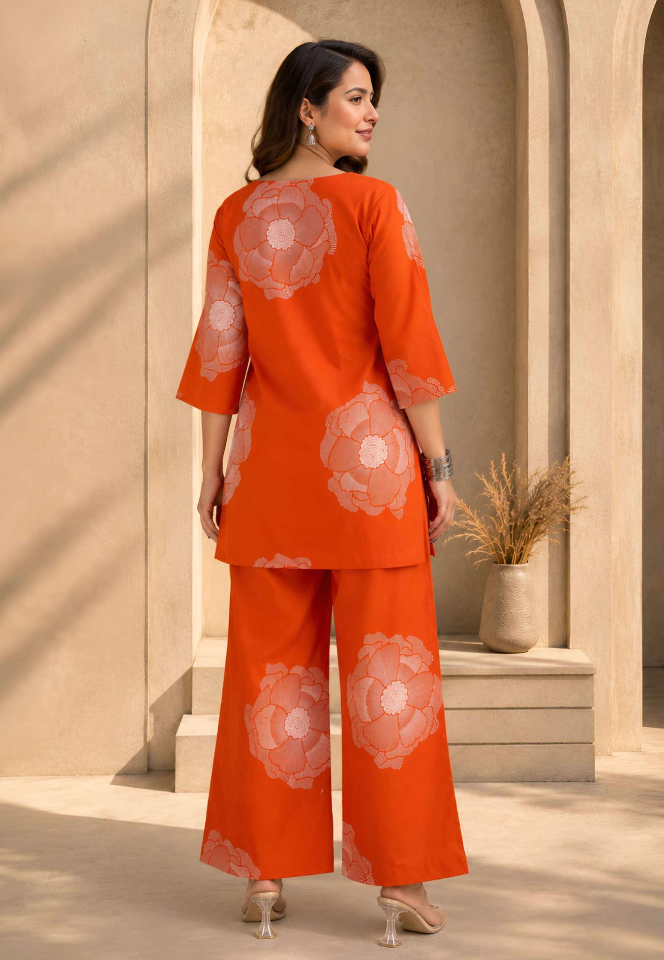 Citrus Orange Pure Cotton Co-ord Set