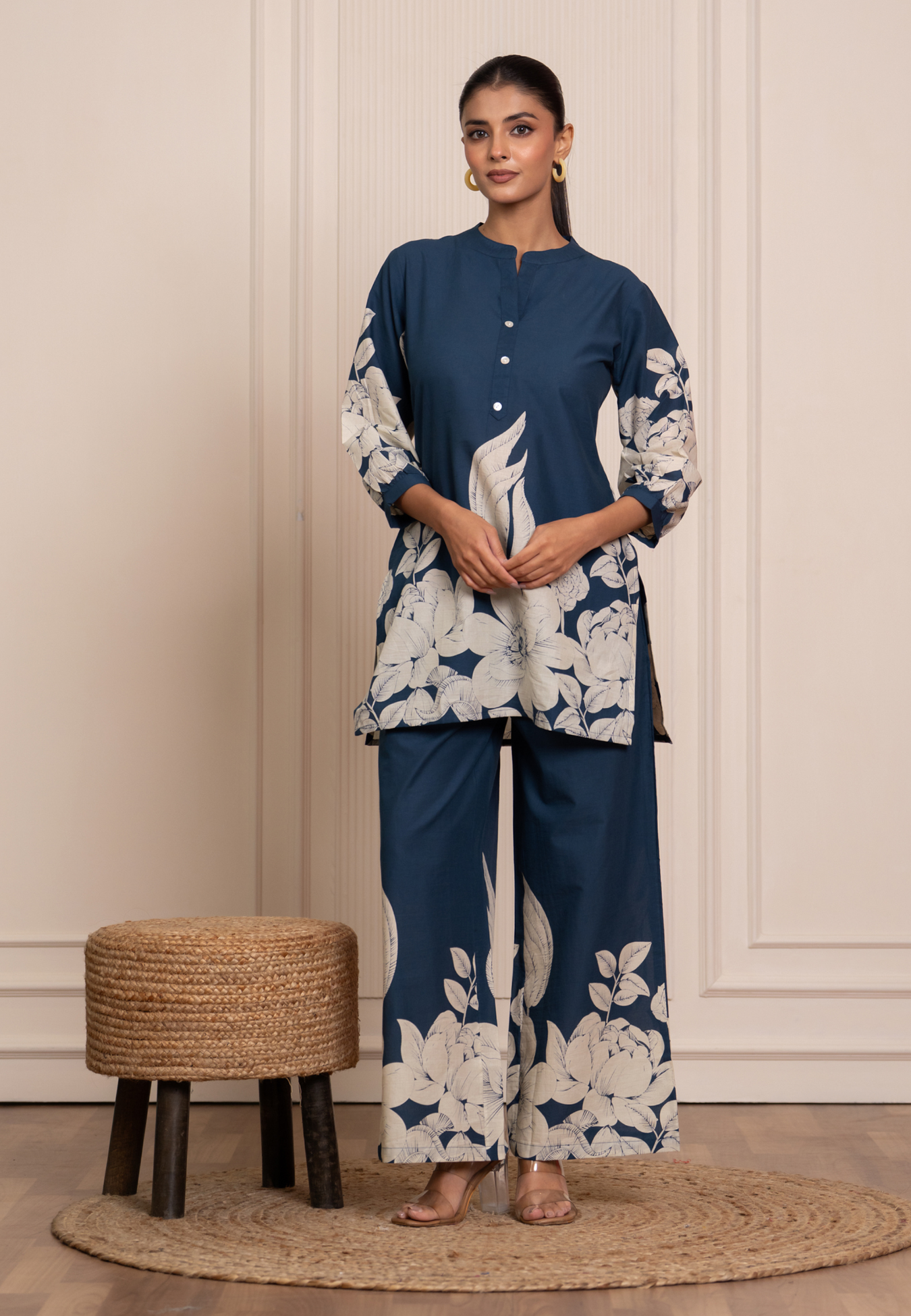 Ocean Blossom Cotton Co-ord Set