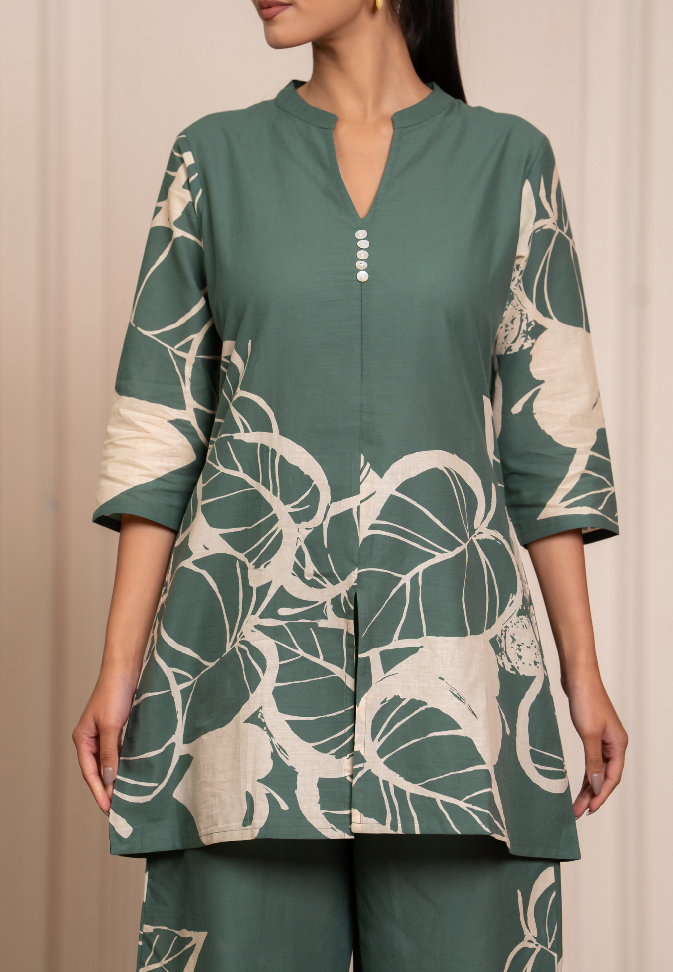 Olive Essence Cotton Co-ord Set