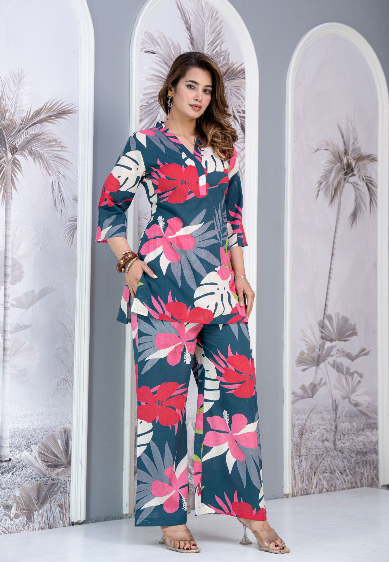 Blue Lagoon Cotton Co-ord Set