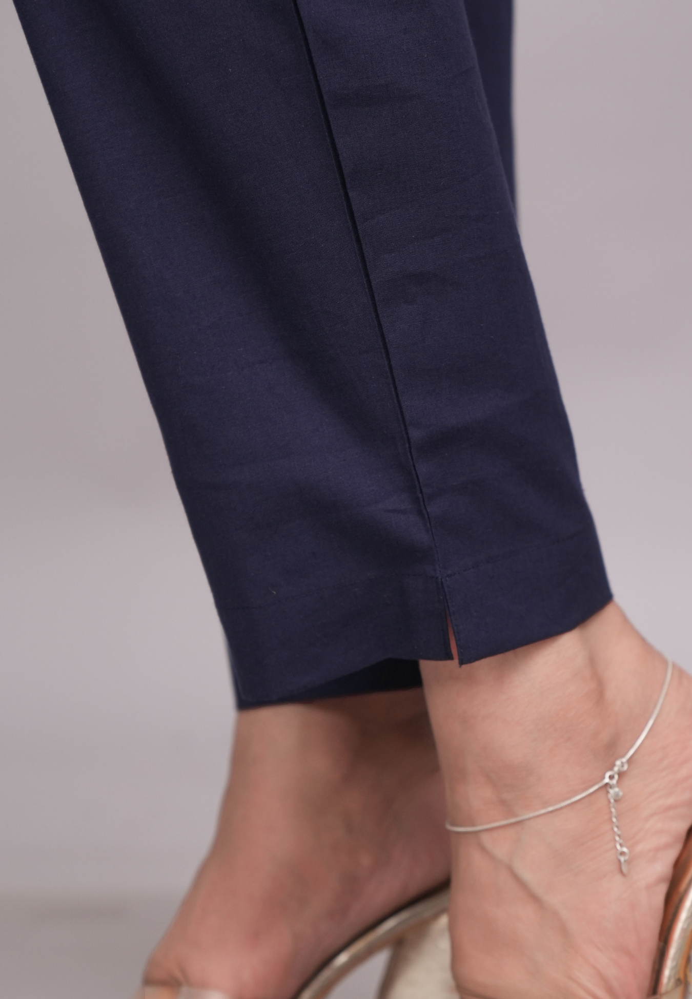Navy Blue Cotton Pants for Women – Lightweight, Comfortable Summer Wear