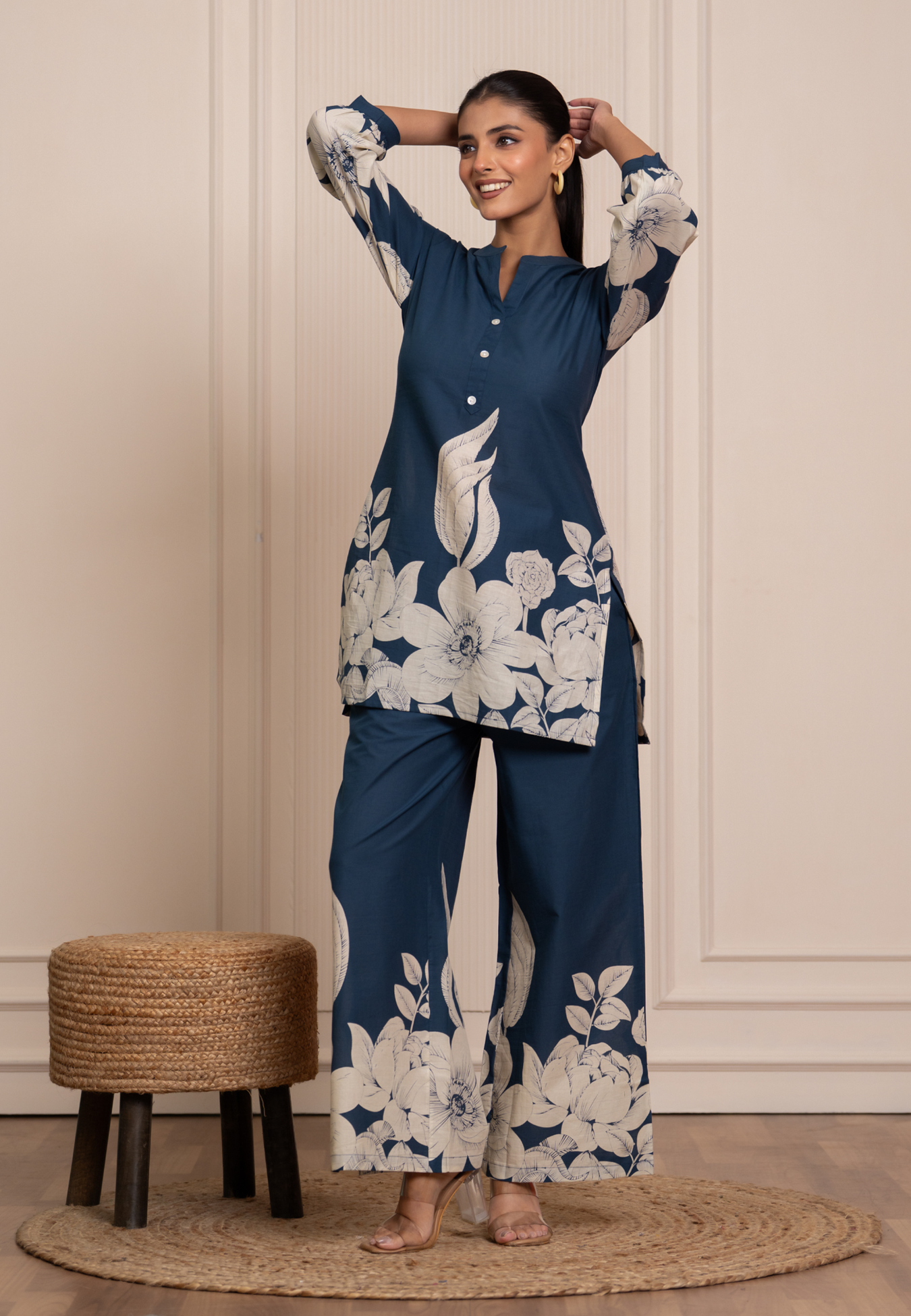Ocean Blossom Cotton Co-ord Set