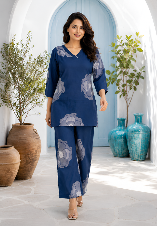 Royal Navy Bloom Pure Cotton Co-ord Set