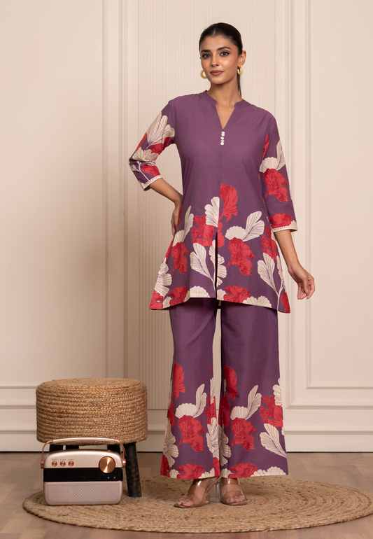 Royale Lavender Cotton Co-ord Set
