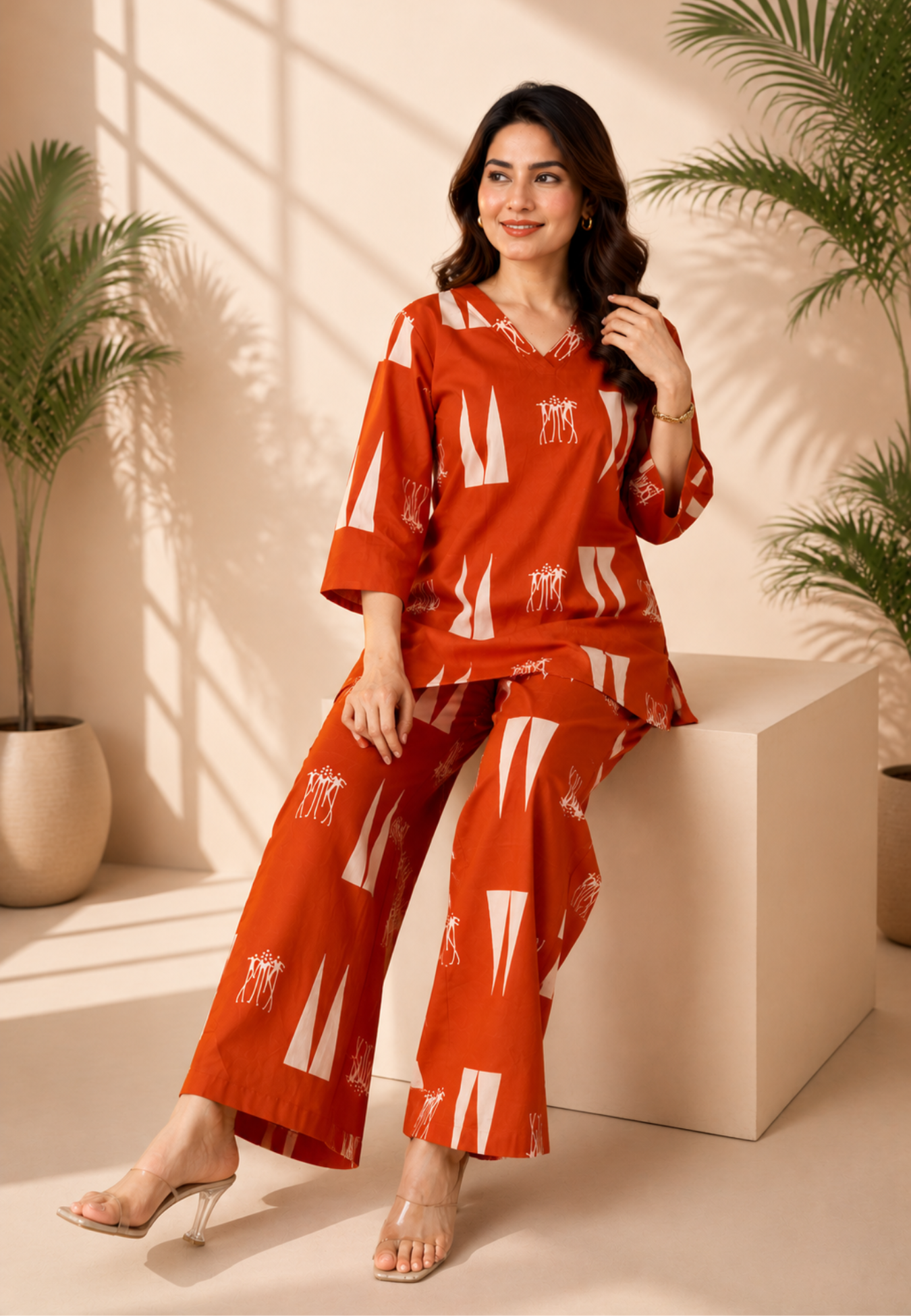 Rust Heritage Pure Cotton Co-ord Set