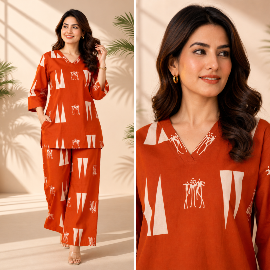 Rust Heritage Pure Cotton Co-ord Set