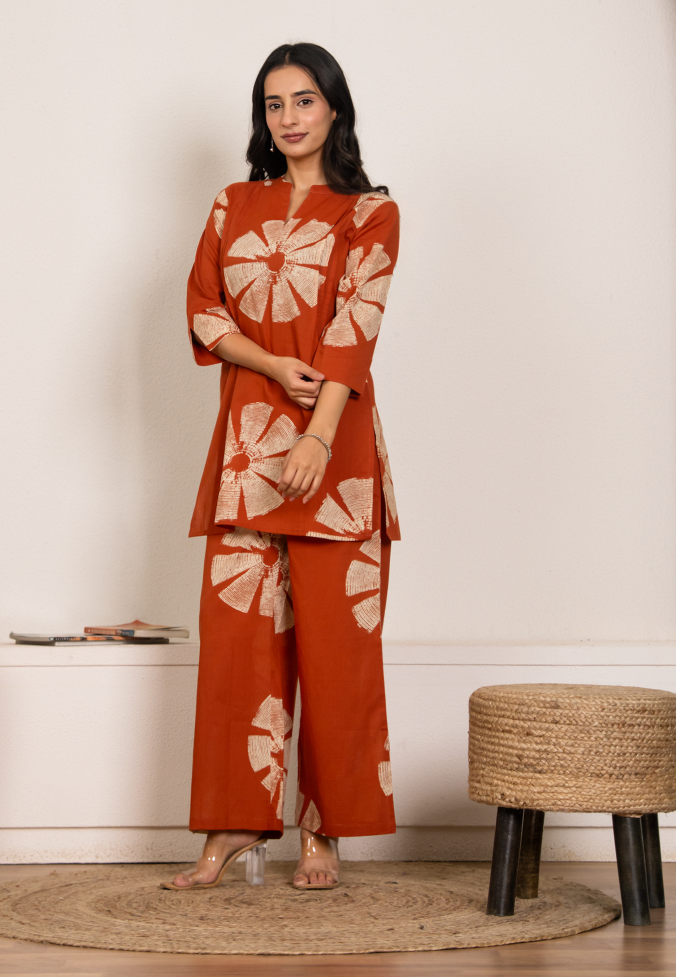 Soft Rust Cotton Co-ord Set