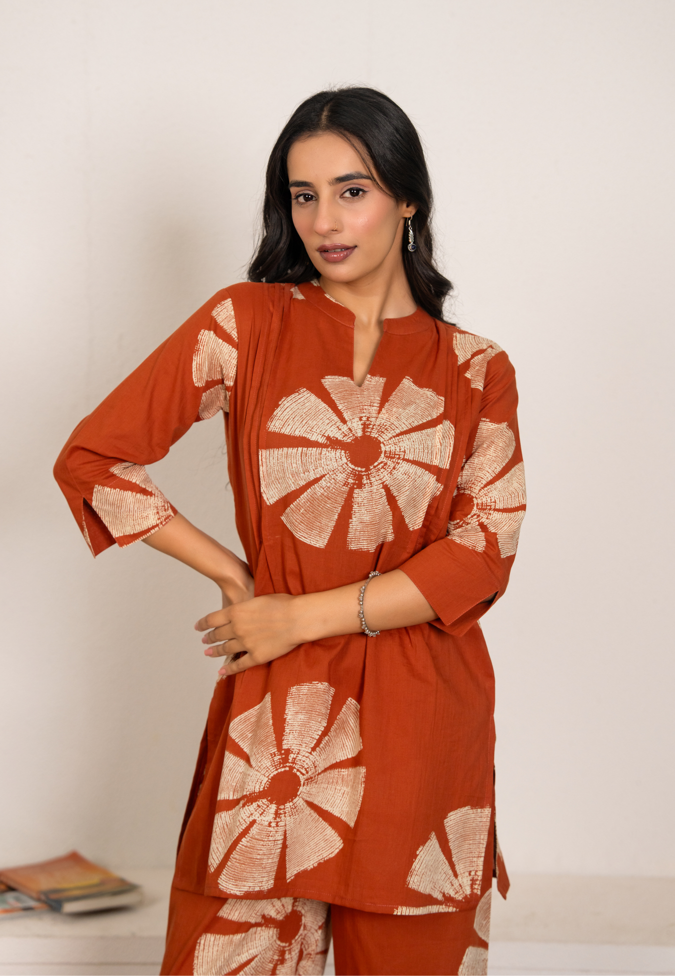 Soft Rust Cotton Co-ord Set