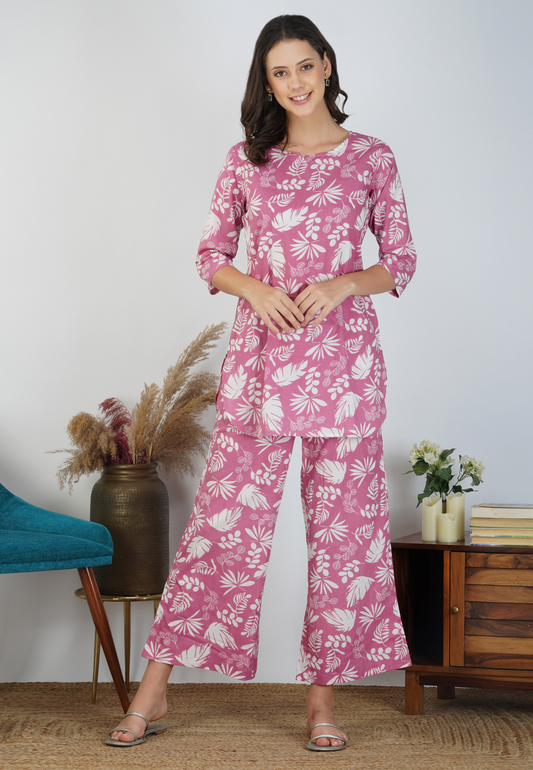 Baby Pink Charm Cotton Loungewear