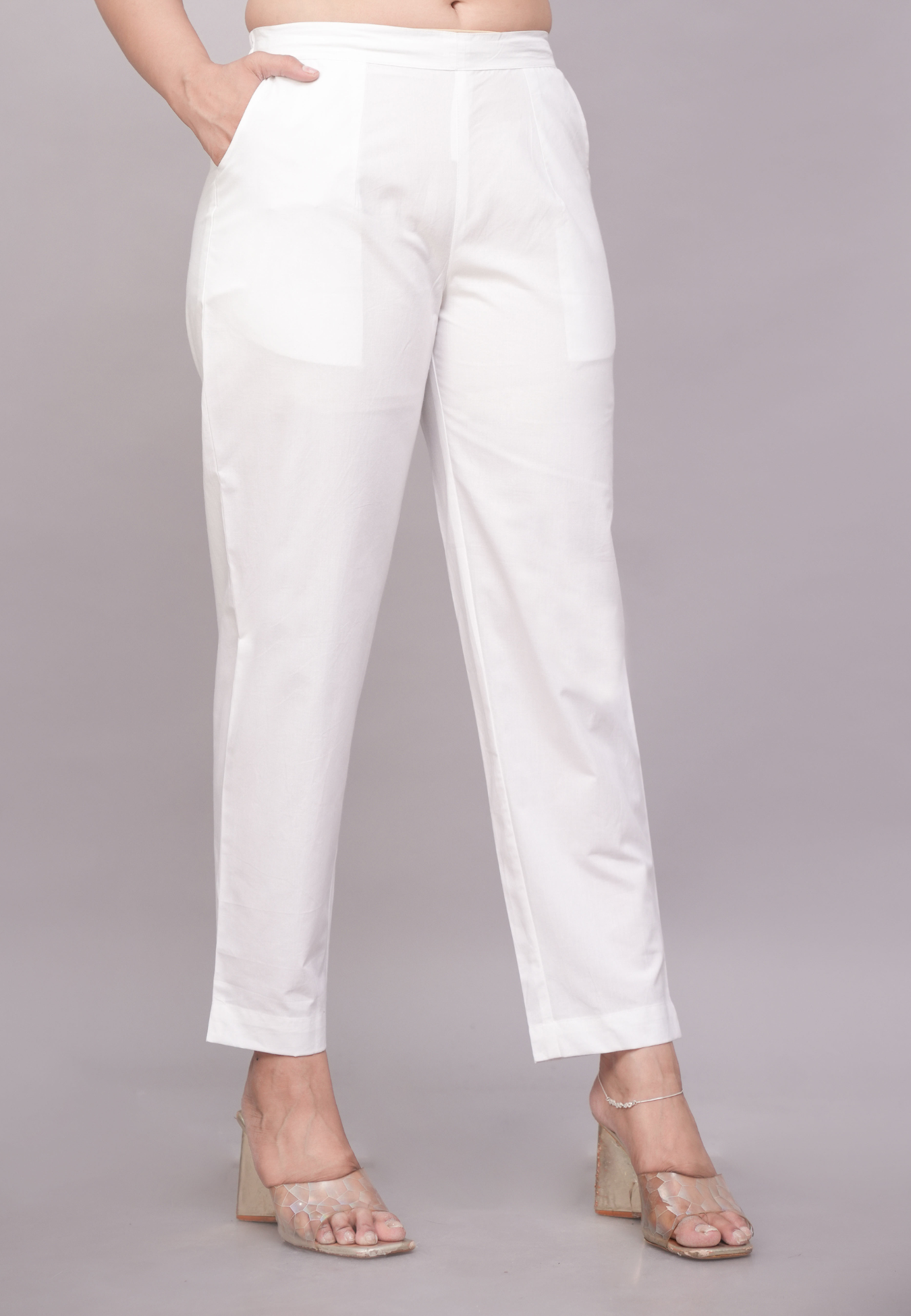White Cotton Pants for Women – Breathable, Comfortable Everyday Wear