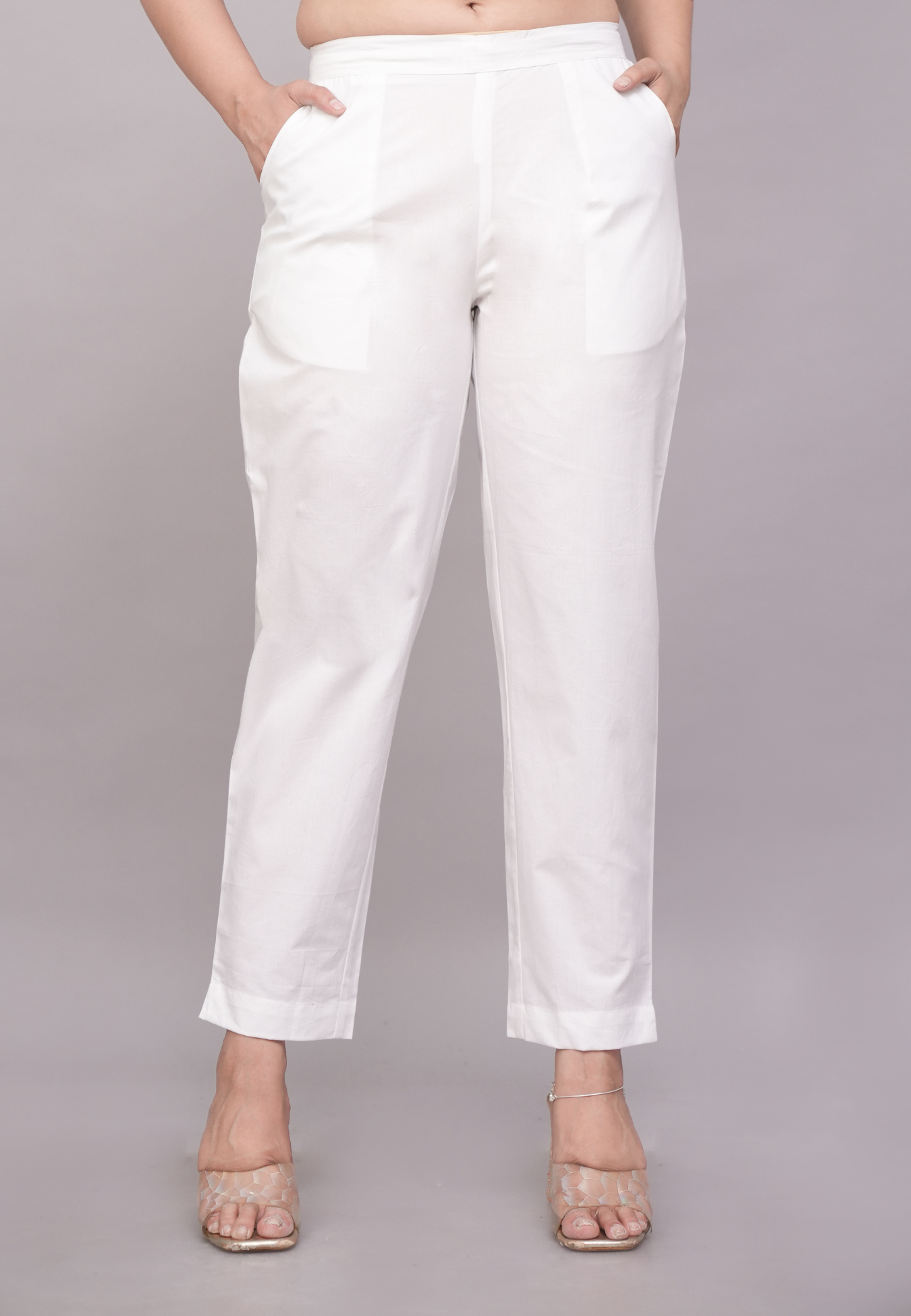White Cotton Pants for Women – Breathable, Comfortable Everyday Wear